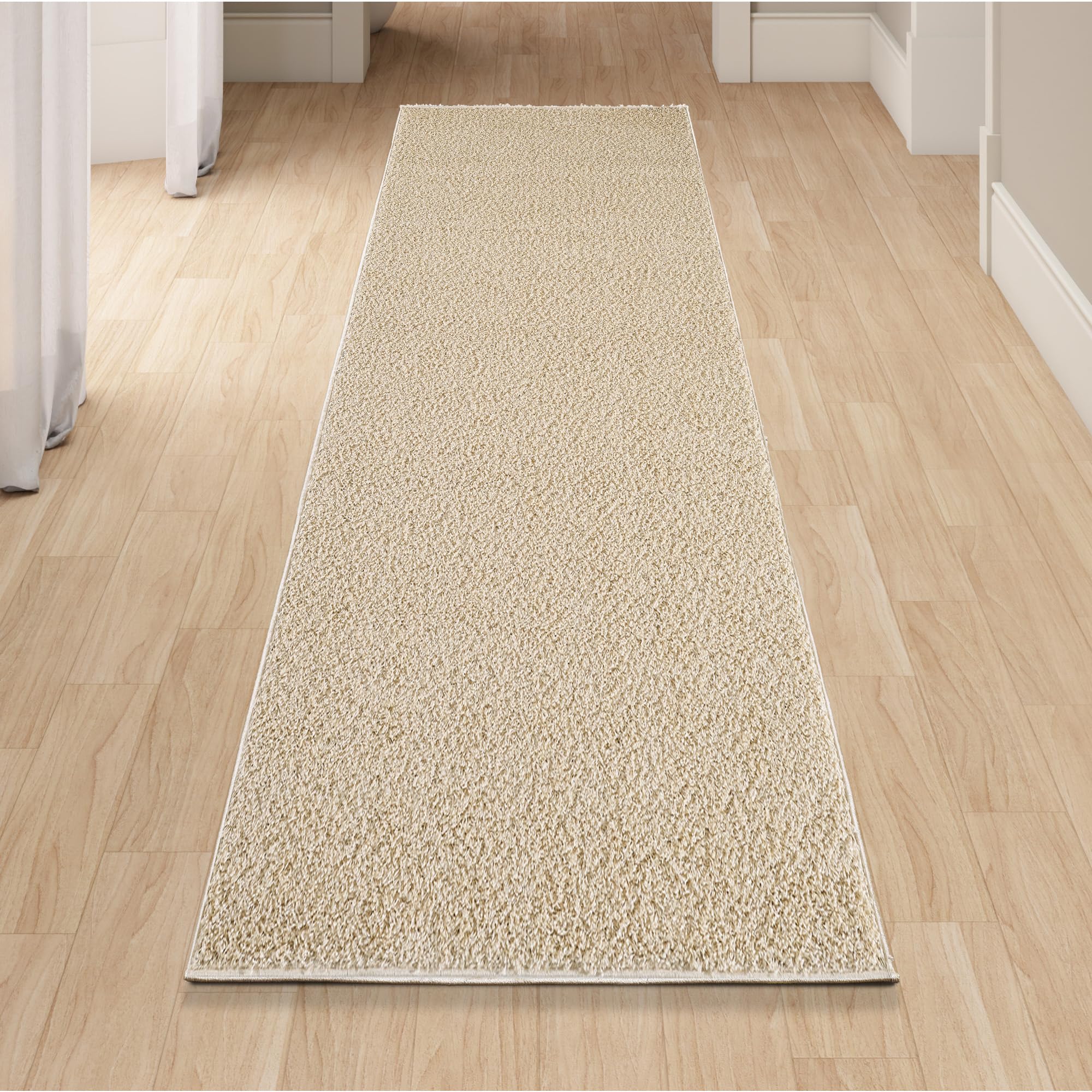 homeart Area Rug - Super Soft Shaggy Rugs For The Living Rooms, Bedrooms And Kitchen - Modern, Easy To Clean Carpet - 80x300 cm, Beige Light