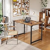 Vista 55 de CubiCubi Escritorio para computadora de 32 pulgadas, mesa de estudio para oficina en casa, escritorio de PC de estilo moderno y simple, marco