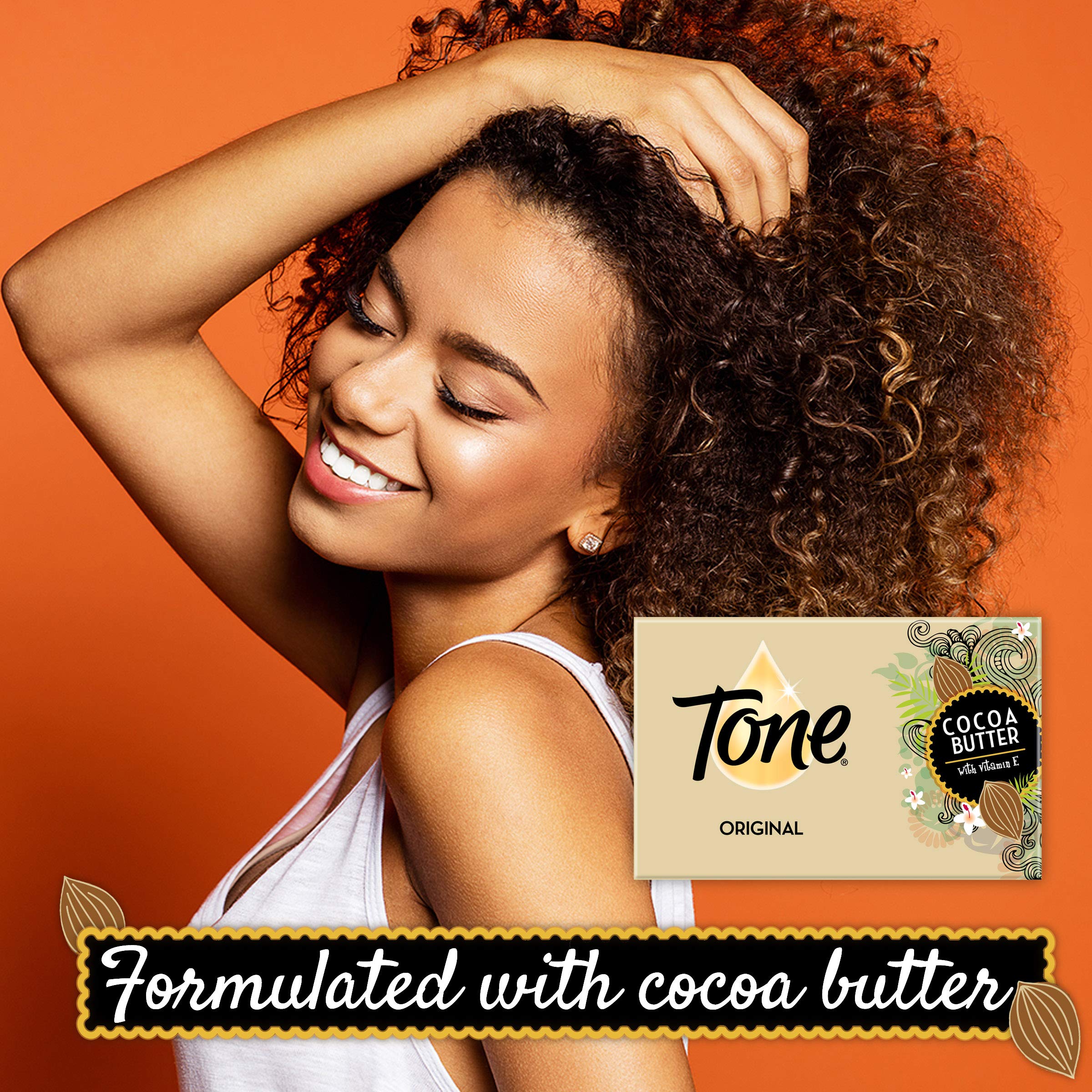 Tone Bath Bars with Cocoa Butter and Botanicals, Original Scent, 6 Bar- 4.25 oz bars Total 722g by Tone
