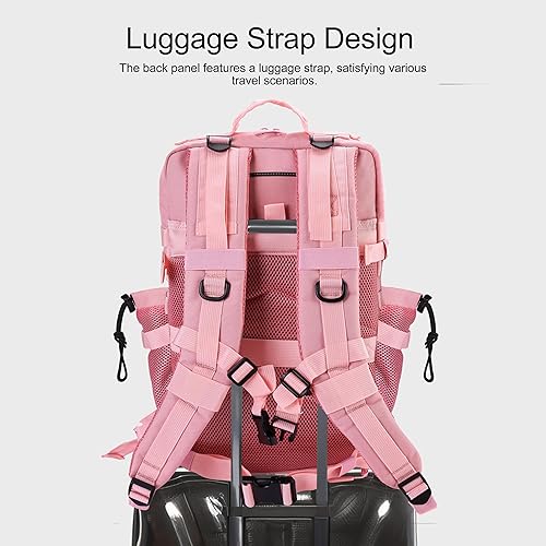 Miniatura 162 de LHI Military Tactical Backpack for Men Molle Daypack 45L Army 3 Days Assault Pack Bag Large Rucksack With Bottle Holder(12*20*12)