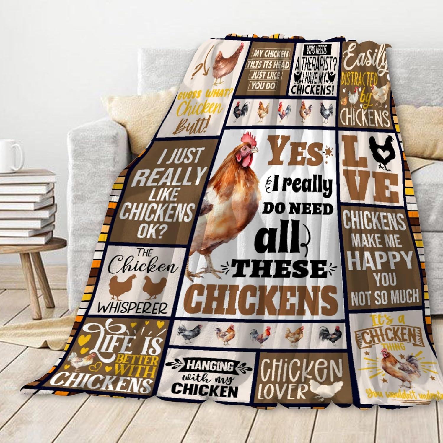 Chicken Throw Blanket Chicken Gifts for Kids Boys Girls
