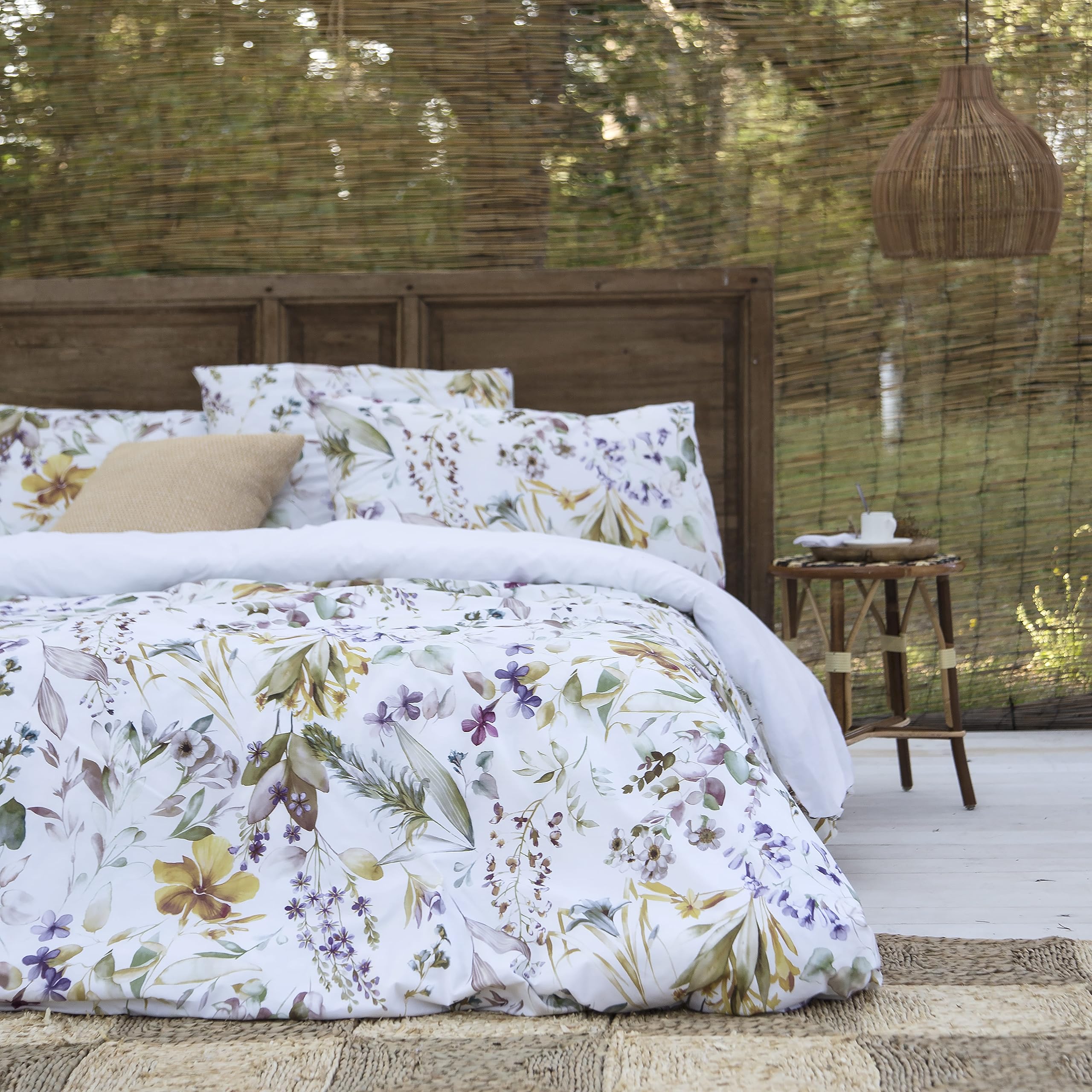 ETHERE Copripiumino Haku Blue 260x240: 100% Cotone 200 Fili, Morbidissimo Con Bottoni Nascosti, Per Letto Matrimoniale 180 Cm - 4