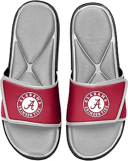 NCAA Alabama Crimson Tide Mens Deluxe Foam Sport Shower Slide Flip Flop SandalsDeluxe Foam Sport Shower Slide Flip Flop Sandals, Team Color, XL/ Mens Size 13-14