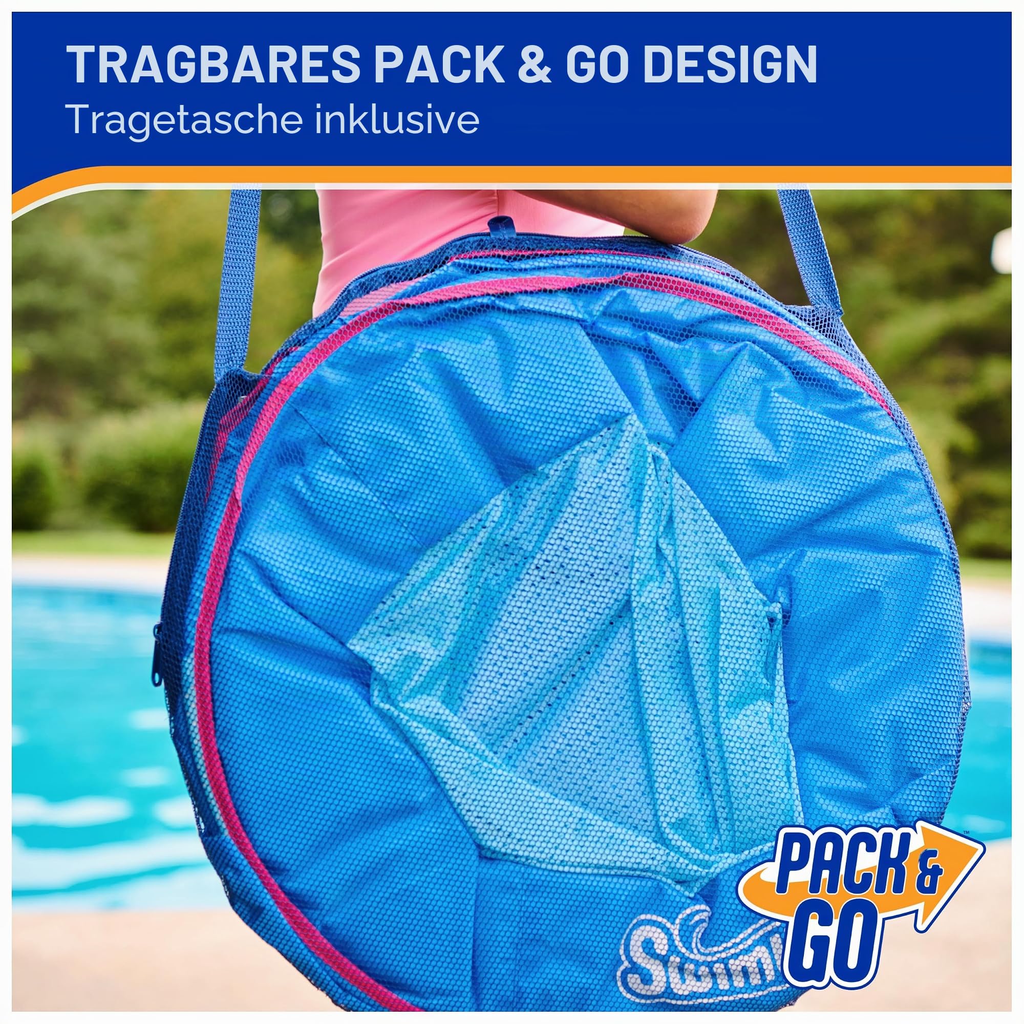 SwimWays Spring Float Papasan Pool Liege für Schwimmbad, Aufblasbare Poolschwimmer Erwachsene mit Schneller Inflation ab 15 Jahren