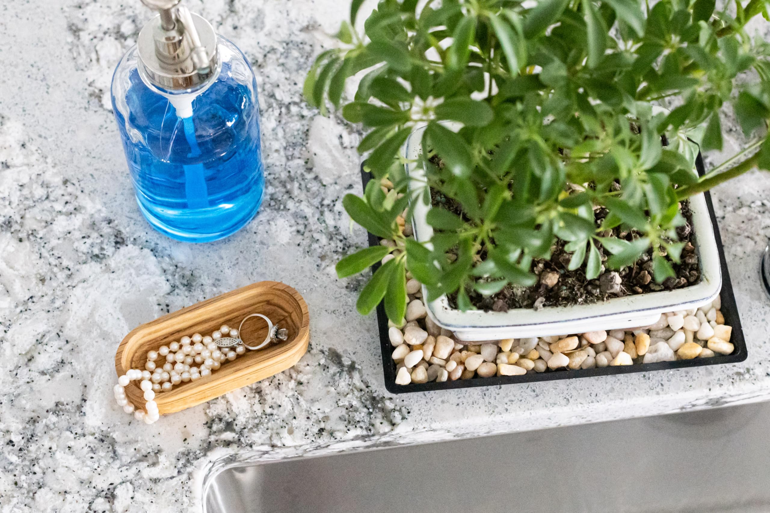 Kimberly Ann Creations Oak Ring Holder Jewelry Tray | Wood Wedding Ring Dish | Wooden Necklace Earring Bracelet Jewelry Storage | Bedside Sink Dresser | Smooth Matte Finish | Oval 2