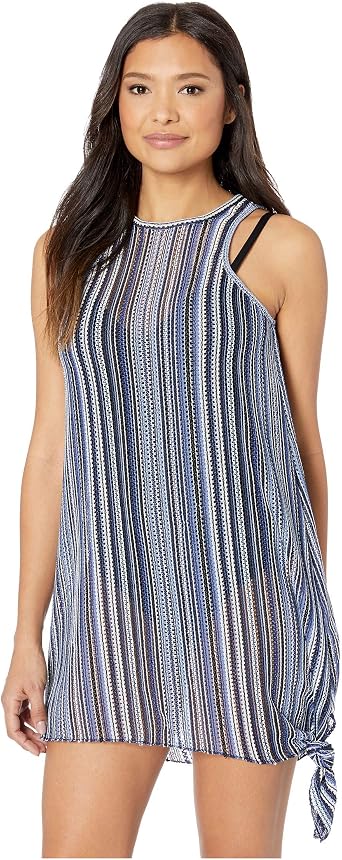 Crochet Tie Side Tunic Swim Cover Up 