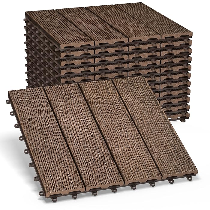 Buy MERCHY HERO Balcony Flooring 12Pack Interlocking Deck Tiles 12