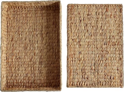 Miniatura 6 de happimess BSK2015A Holden - Cesta de mimbre tejida a mano clásica de 30 pulgadas para almacenamiento y decoración en baño, dormitorio, armario,