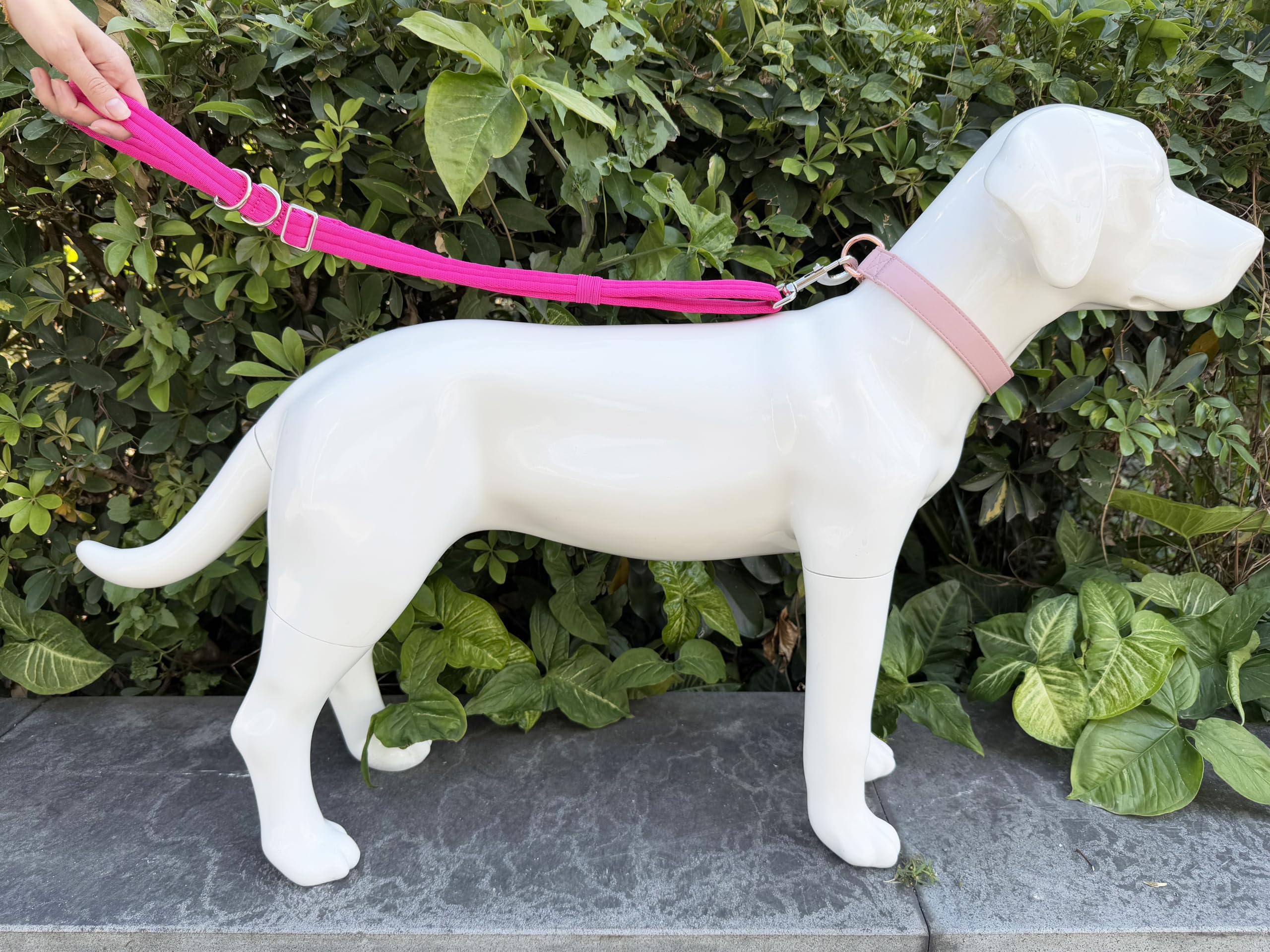 Dog Leash for Obedience Training and Easy to Use, Lightweight, Soft & Durable Adjustable and Easy to Clean for Small Medium Large Dog (Fuchsia, 0.7M-1M*2.5CM) - 4