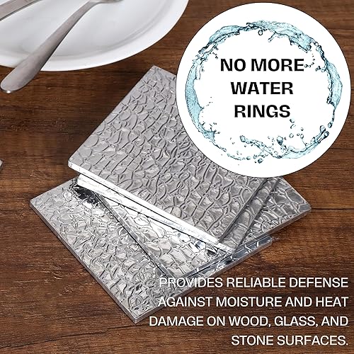 Miniatura 7 de Juego de posavasos de mesa grabados de alta calidad, juego de posavasos de 12 a 4 pulgadas para mesa, protección de mesa auxiliar, acento de