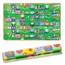 MB SHOP – Tappeto Gioco Bambini Pieghevole con Lettere e Pista Macchinine Ottimo come Tappeto Bambini