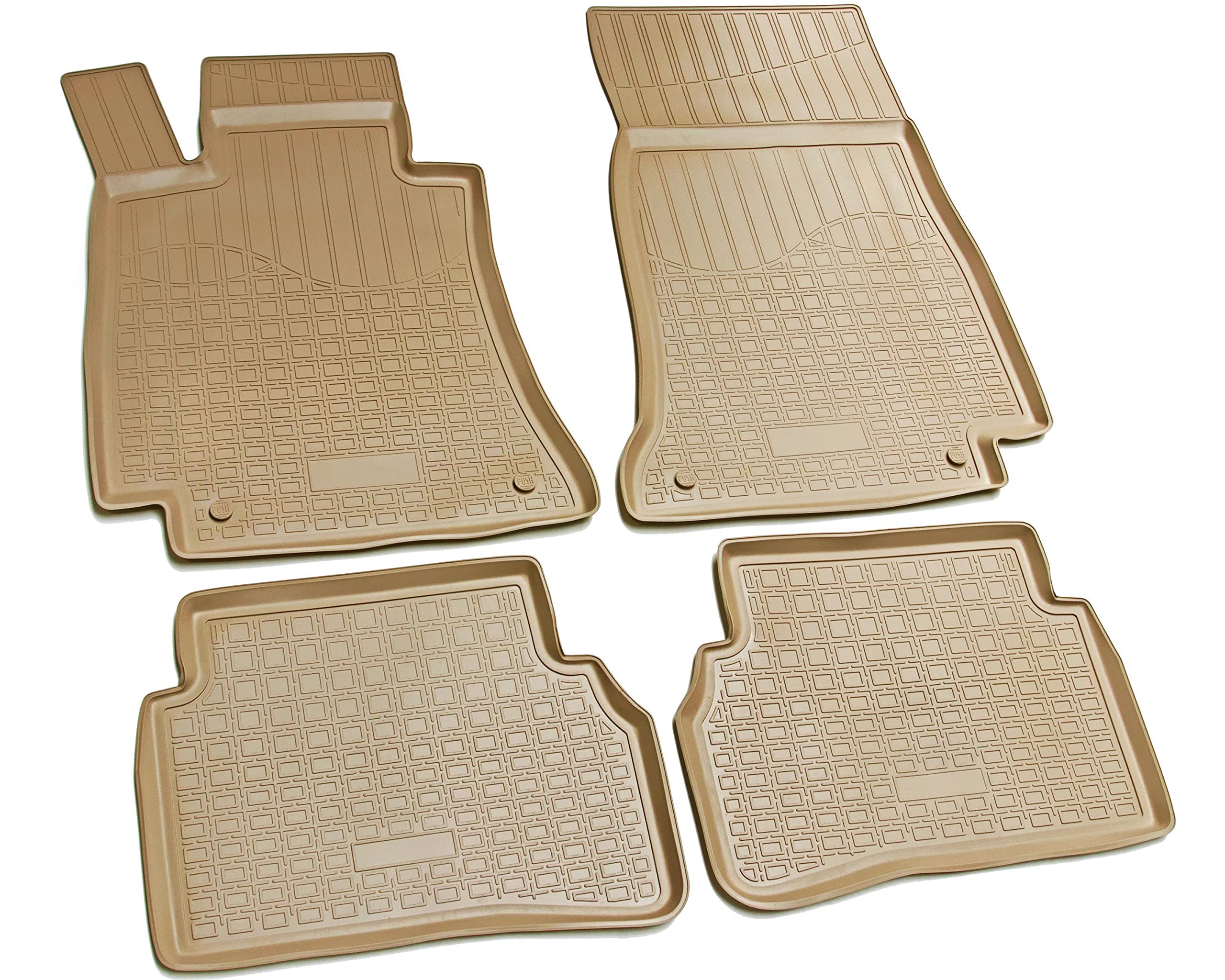 Recambo | Alfombrillas de Goma 3D | para Mercedes Clase C W205, S205 | a Partir de 2014 | Alfombra para Coche | Ajuste Borde