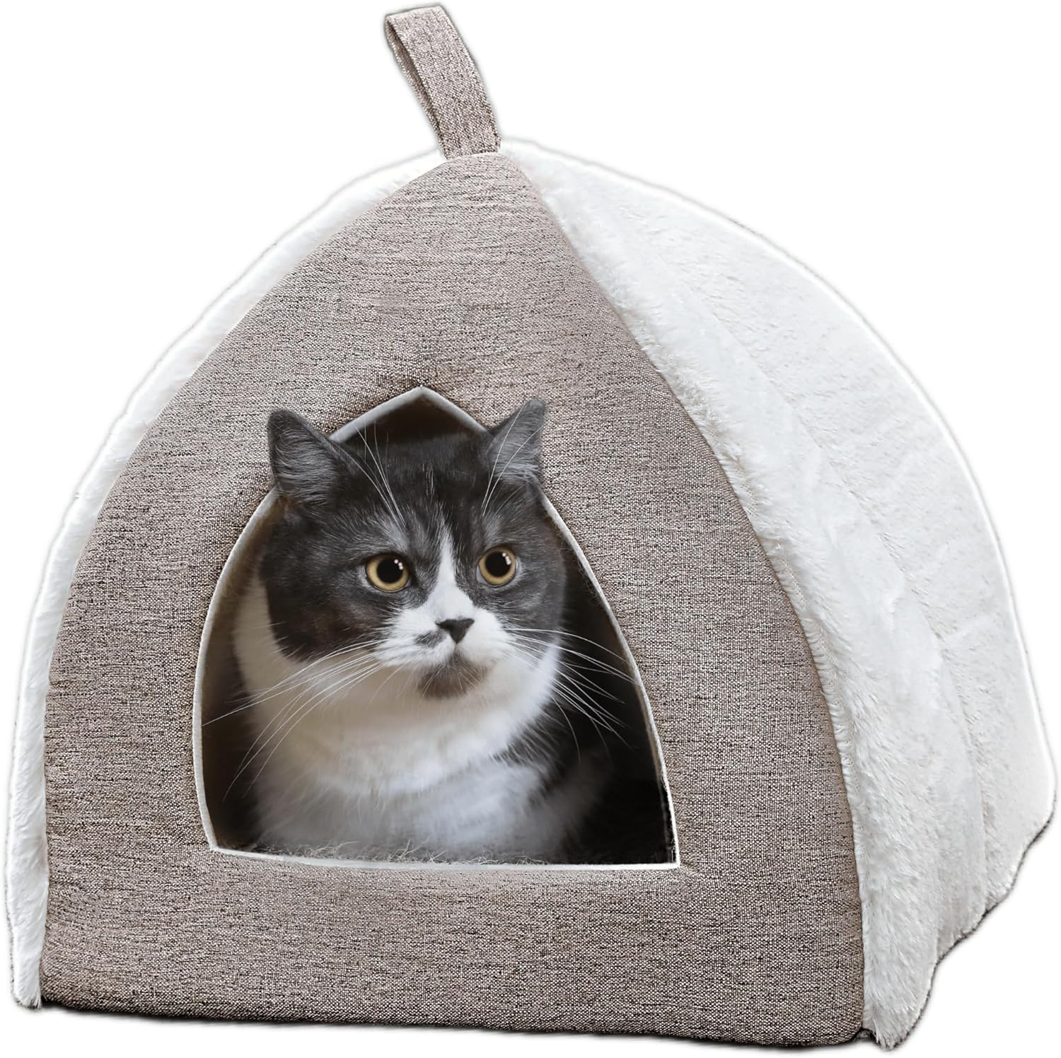 Petfelix Cat Bed Cave for Indoor Cats, Cat Hideaway Bed