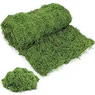 Fake Moss for Crafts 39" x 39" Faux Moss Mat with Base Fabric for Plants and100g Decorative Artificial Moss Green Faux Grass for Planters Crafts DIY Fairy Garden(Dark Green)
