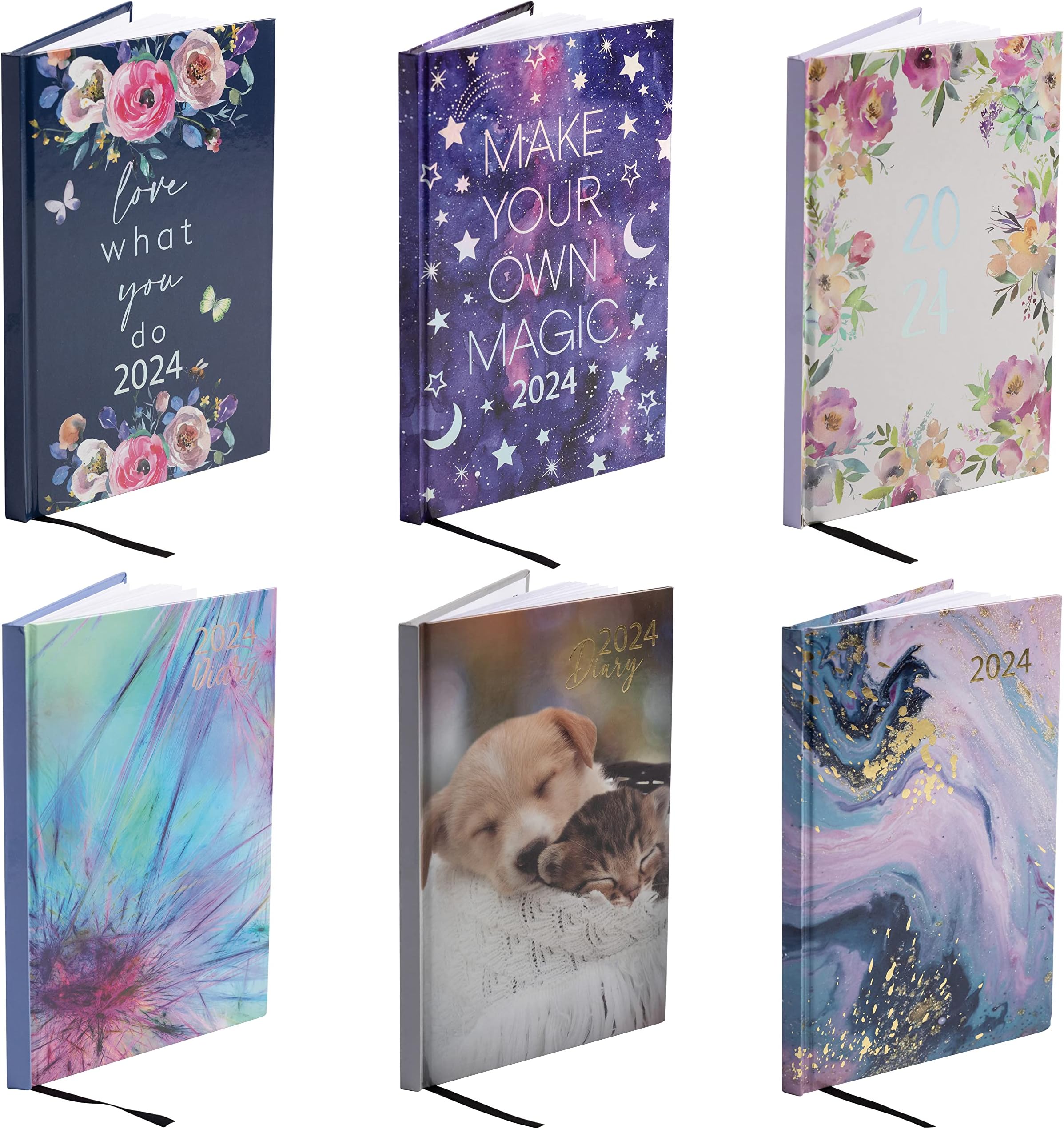 2024 Diary planner organiser A5 Size Week to View Diaries Full Year