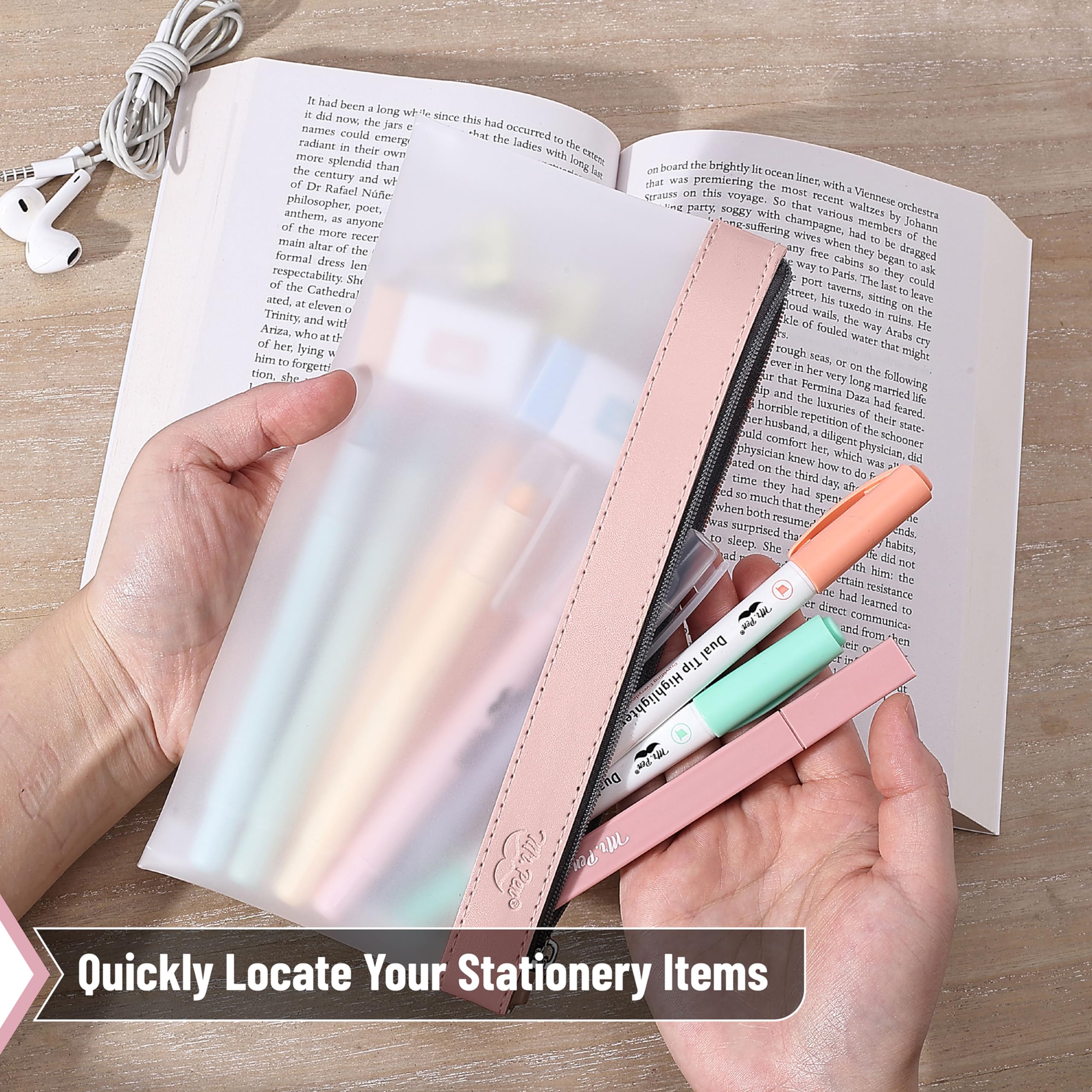 Mr. Pen- Clear Pencil Pouch, 3 Pack, Clear Pencil Case, Pencil Bags, Clear Pouch, Back to School Supplies - Image 4