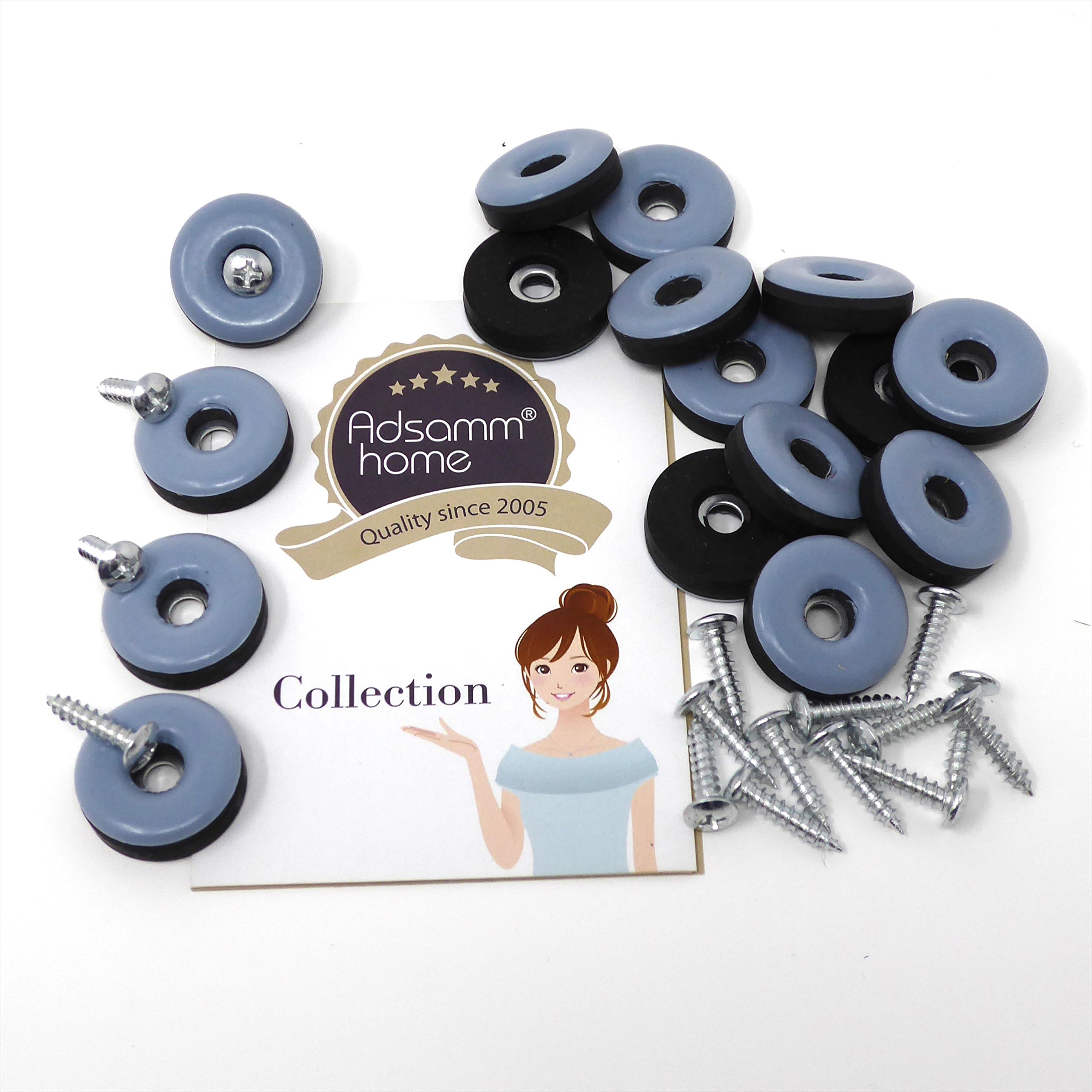 Adsamm® / 21 X Feltrini Autoadesivi/Nero/ø 30 Mm/Rotondo/piedini Per Mobili In Feltro Da 3.5 Mm Di Spessore/pad Protettivi Per Arredi - Foto 12