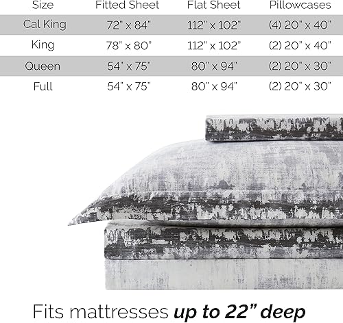 Miniatura 14 de Southshore Fine Living, Inc., Juego de sábanas de 4 piezas, 100% algodón, tamaño Queen, sábanas de 300 hilos con bolsillo extra profundo, sábana 10