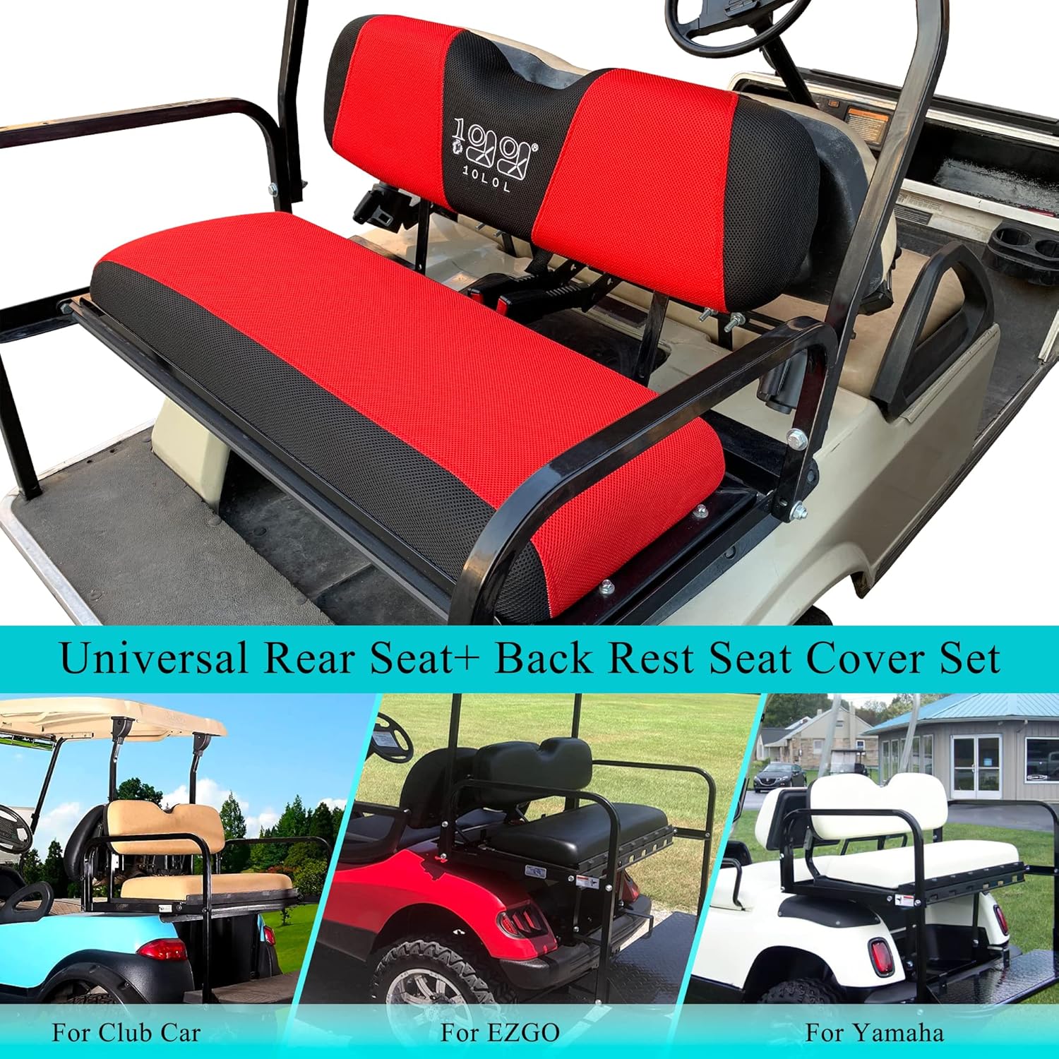 Buy Golf Cart Rear Seat Covers Set, Golf Cart Back Bench Seat Covers