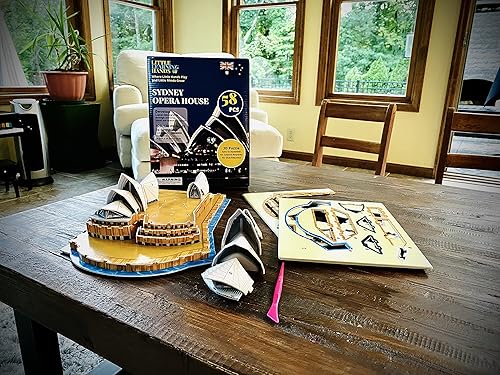 Miniatura 7 de Rompecabezas 3D para adultos y niños Rompecabezas 3D de la Ópera de Sídney Kit de modelo de arquitectura de Australia Regalos de cumpleaños para