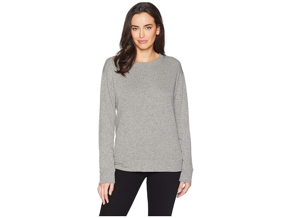 

Nally & Millie French Terry Long Sleeve Top with Open Back (Moon) Women's Clothing, Beige