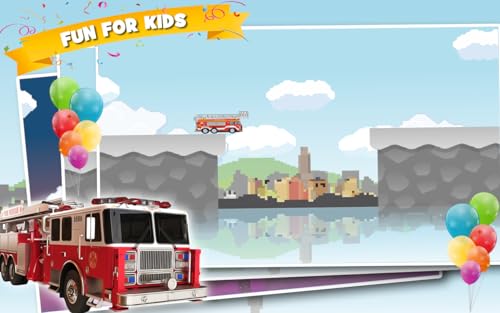 Fire Truck Rescue Game for Kids - Fun & Addictive Racing with One Touch Control, Loud Siren Sounds
