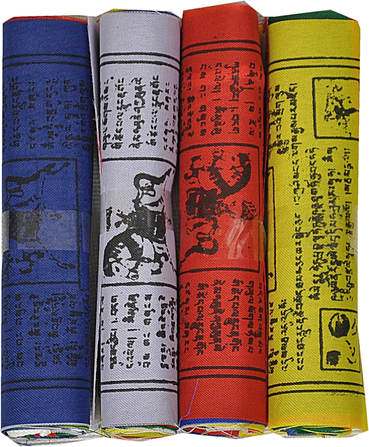 Tibetan Buddhist Prayer Flags for luck, happiness, longevity and prosperity - Pack of 40