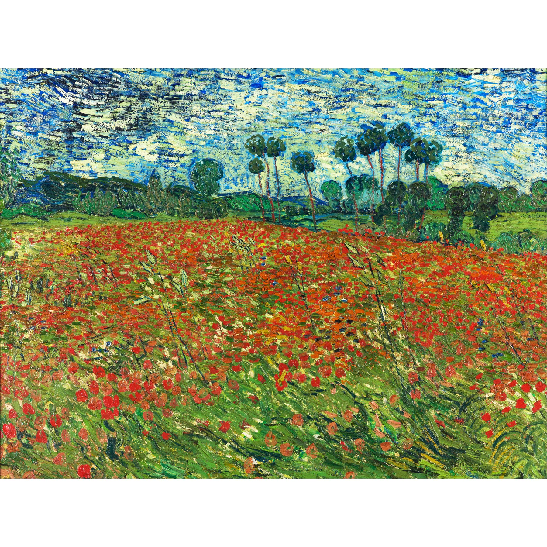 Vincent Van Gogh Poppy Field Extra Large Wall Art Print Premium Canvas Mural