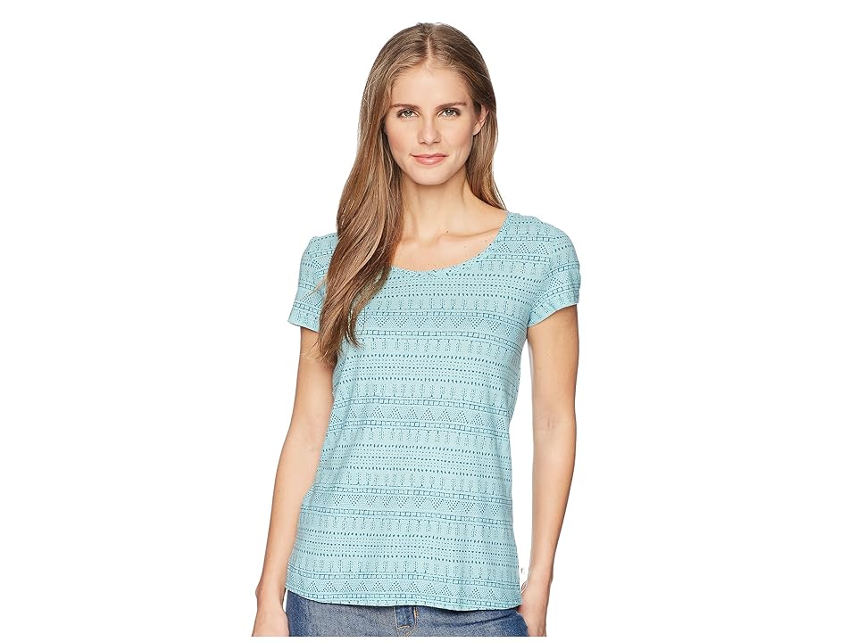 

Toad&Co Tissue Crossback Short Sleeve Tee (Aquifer Geo Seed Print) Women's T Shirt