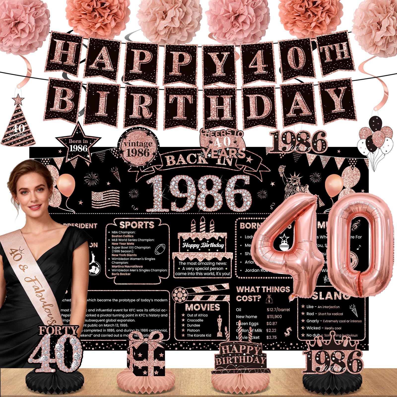 Décorations 40e anniversaire pour femmes