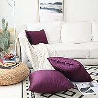 Vista 3 de Home Brilliant - Funda de cojín decorativa para el hogar, en terciopelo, para sofá, silla, cama