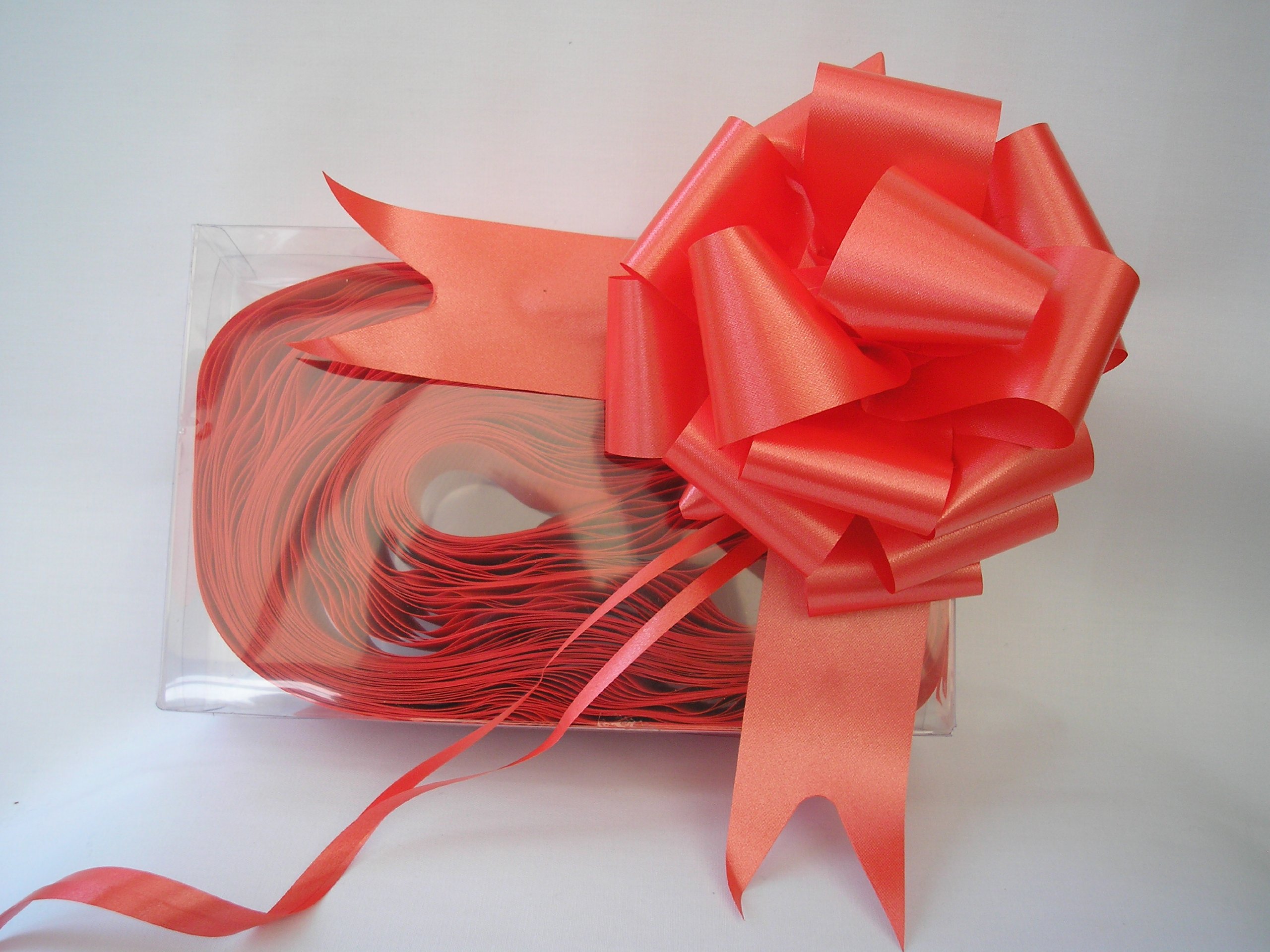 Pull Bows Red 40 X 50Mm (2") Rapid Satin Ribbon - For Gift Decorations, Flower Bouquets & Arrangements, Baskets, Wedding Cars, Floral Tributes, Arts & Crafts, Christmas Hampers