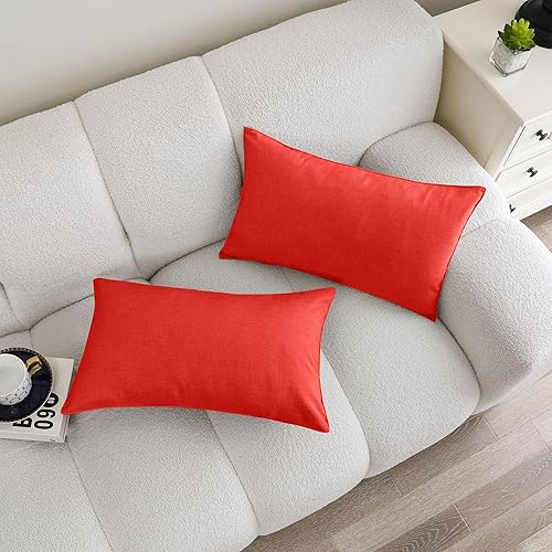 Vista 123 de NiNi ALL - Juego de 2 fundas de almohada impermeables para exteriores, decorativas, para casa de campo, jardín, patio, tienda de campaña, sofá