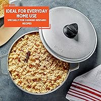 Vista 7 de IMUSA Caldero - Olla con tapa de aluminio de 2 cuartos de galón, aluminio fundido, perfecta para servir grupos pequeños, asas remachadas, fabricada