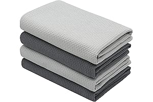 gqzluck Cotton Kitchen Towels: Super Absorbent and Stylish Waffle Weave Dish Towels