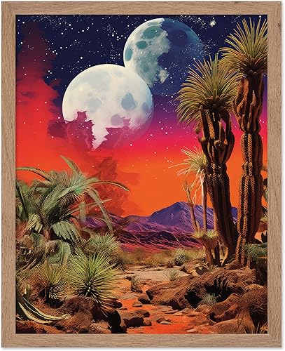 Miniatura 25 de Poster Master Póster del desierto – Impresión de flores retro – Arte creativo surrealista – Estilo moderno – Ilustración de cactus – Obra de arte