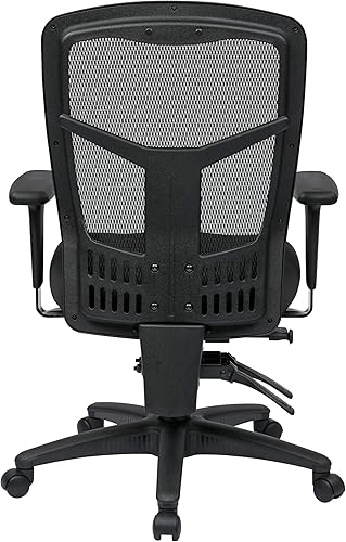 Miniatura 7 de Asiento de respaldo alto Office Star ProGrid con brazos ajustables y deslizador de asiento multifunción Plástico Negro