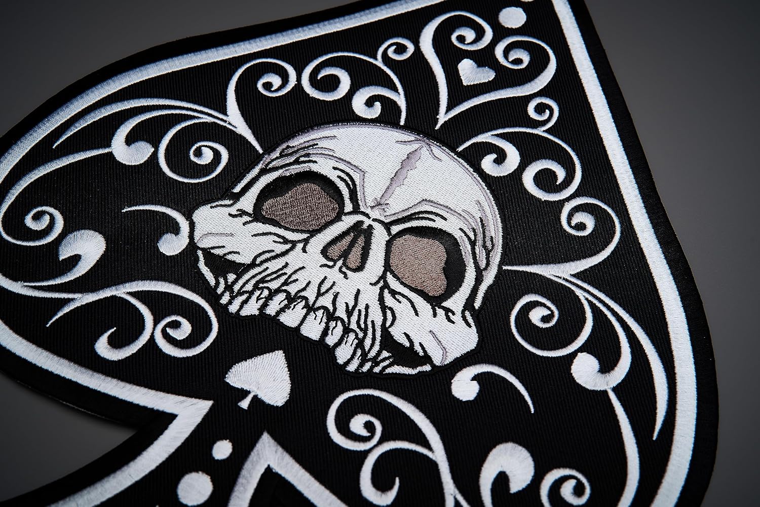 Ace Spade Patch for Custom Biker Vest/Iron-on/Sew on