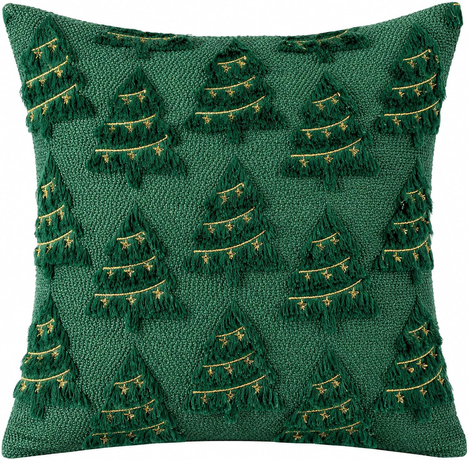 OHOME Christmas Decorations - Christmas Tree Green Pillow Covers 18x18 inch