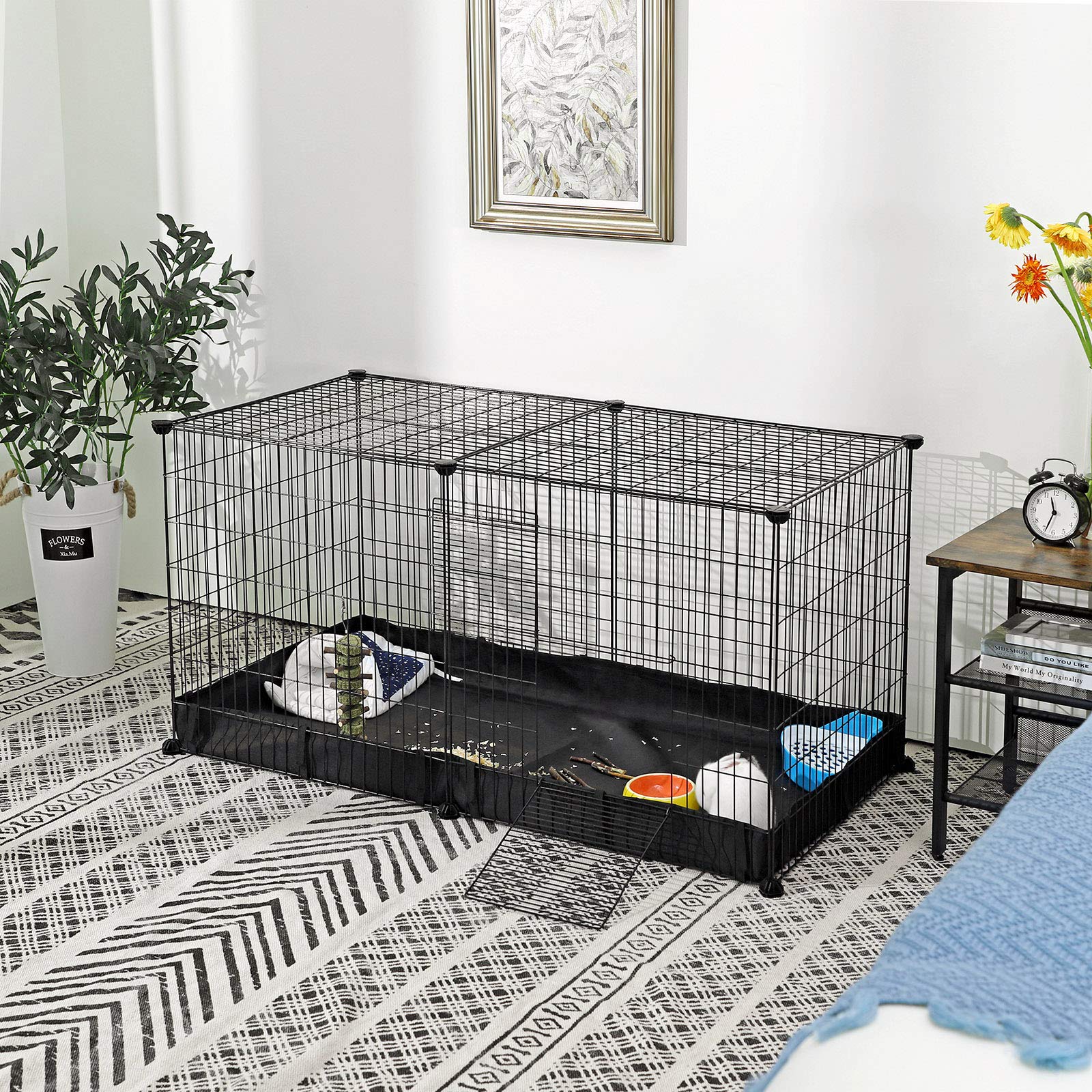 Buy SONGMICS Guinea Pig Run Cage, Large Indoor Pet Playpen and