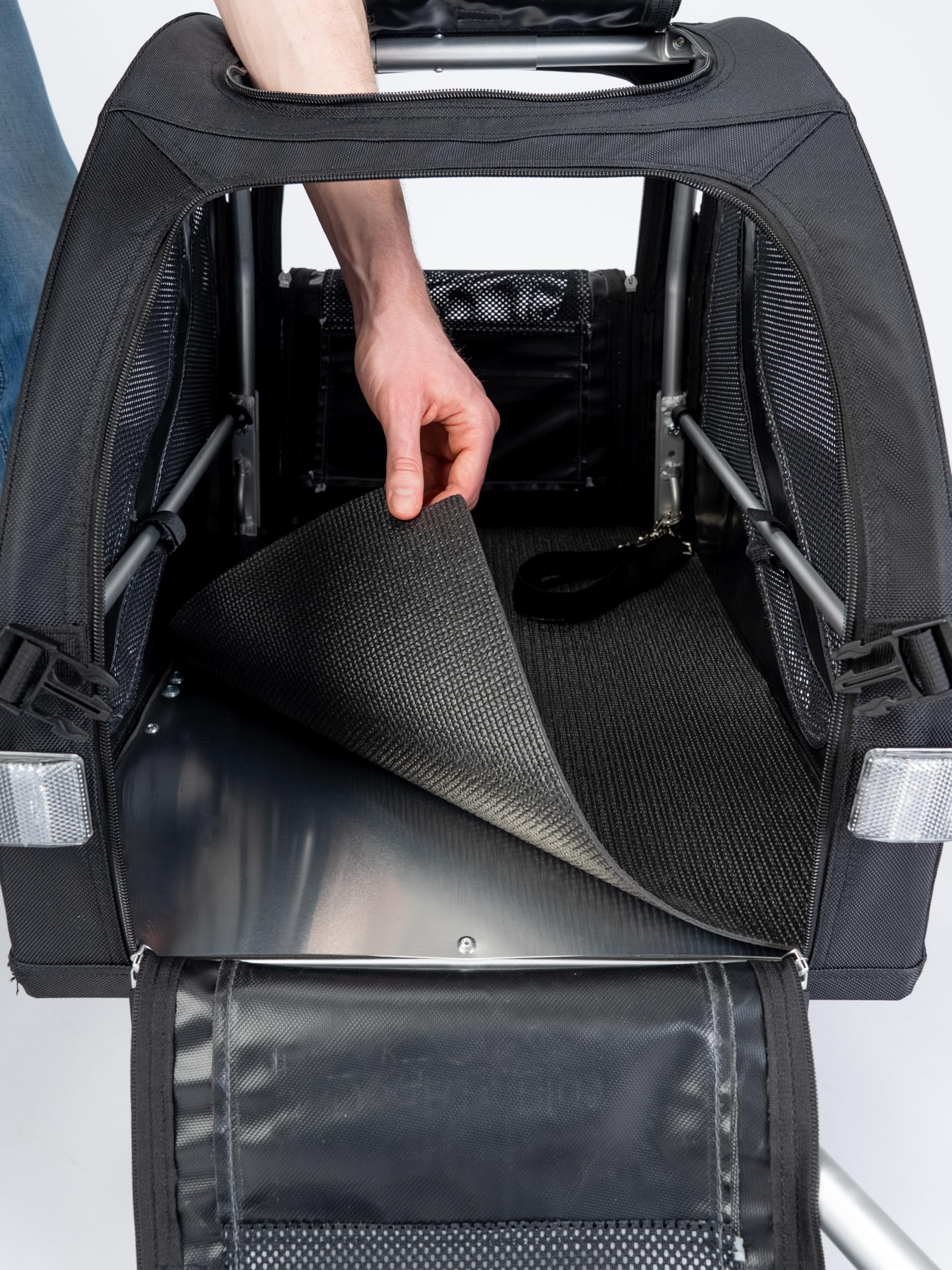 TrendPet DogBus Plus S - Gefederter Aluminium Fahrradanhänger, Hundeanhänger für kleine bis mittlere Hunde