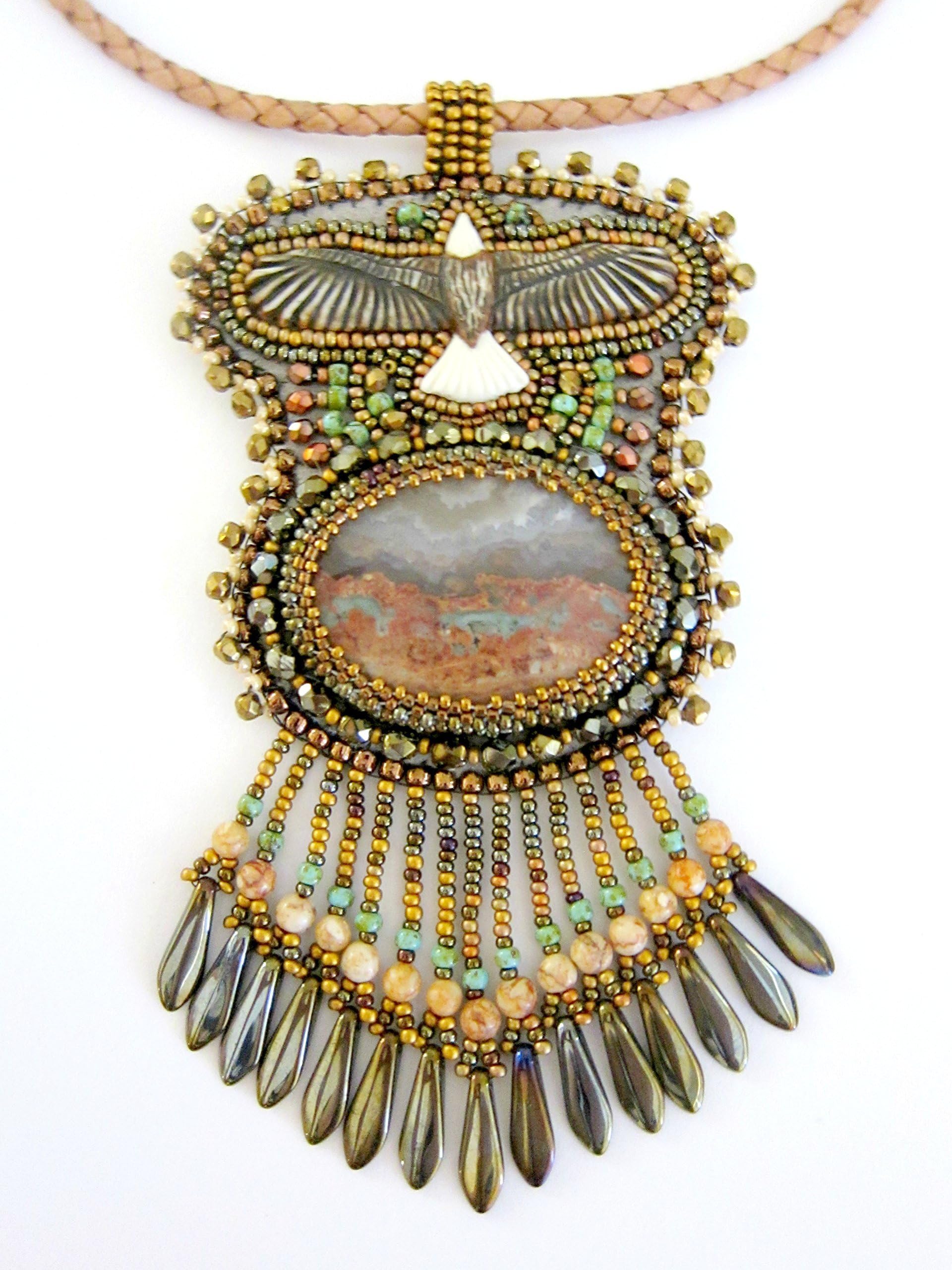 Eagle's Flight Beaded Pendant Necklace