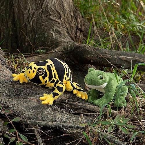 Miniatura 3 de ZHONGXIN MADE Juguete de peluche de rana de simulación – 6.3 pulgadas de rana verde realista, juguetes de peluche reptiles, muñecas de felpa súper
