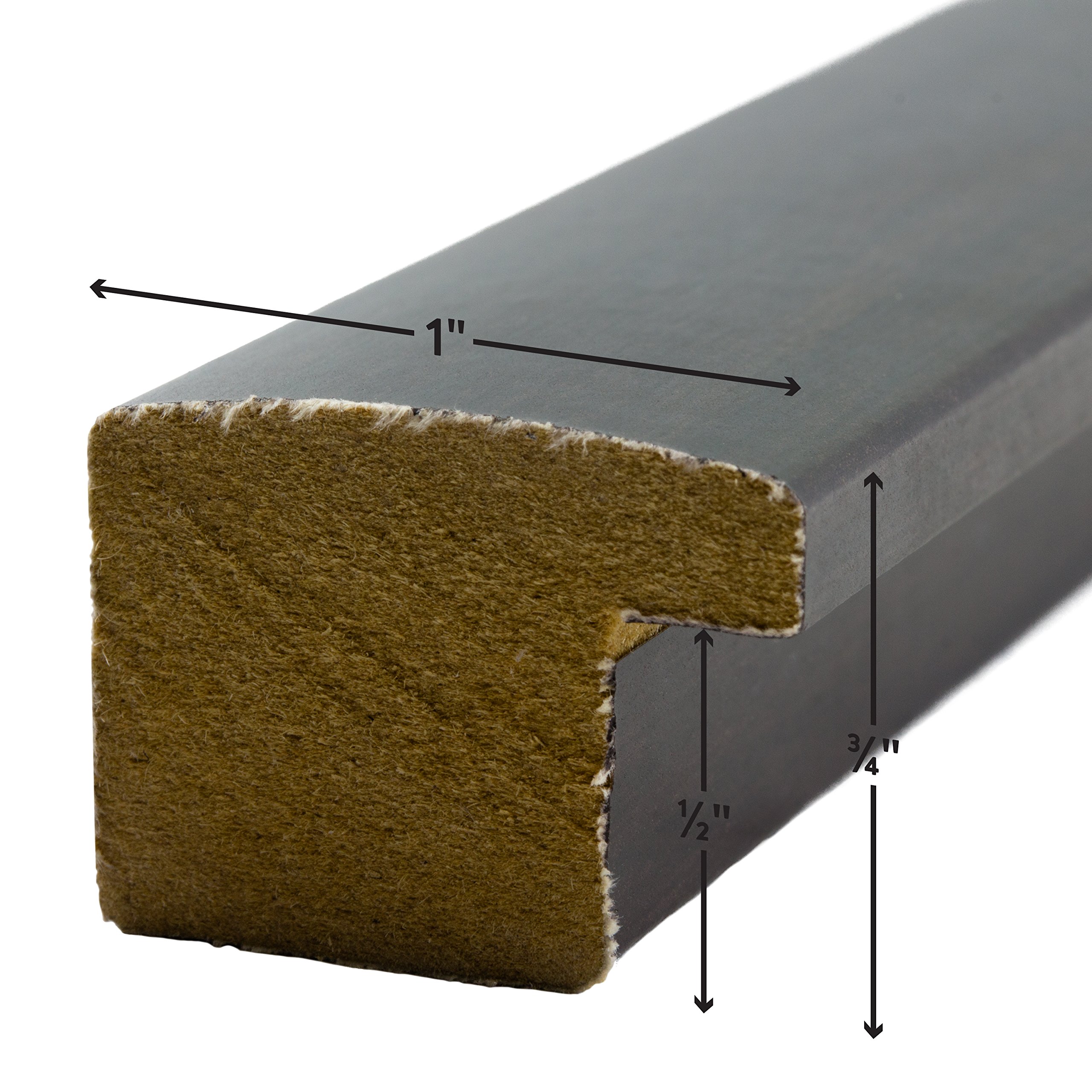 Craig Frames 23247778 gładkie wykończenie słojów drewna 50 na 76 cm ramka na obraz/plakaty, 2,5 cm szerokości, orzech brazylijski