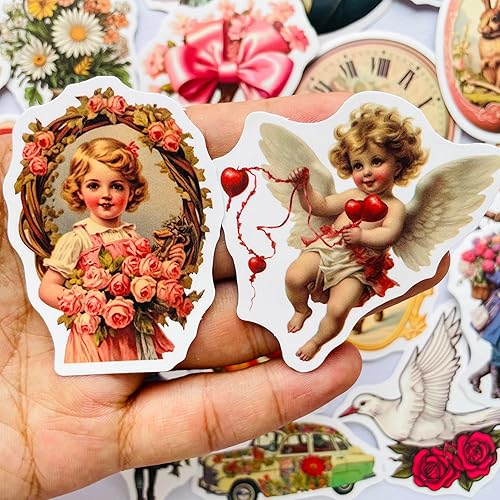 Miniatura 3 de Yoksas 50Pcs Vintage Victorian Stickers - Waterproof Vinyl Old Antique Art Stickers for Laptops,Water Bottles,Scrapbooking,Journals