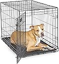 MidWest Homes for Pets 36-Inch iCrate for Medium-Large Breeds, 41-70 lbs, Single Door Folding Dog Crate with Divider Panel, Leak-Proof Tray & Secure Latches, Portable, Durable & Easy to Assemble