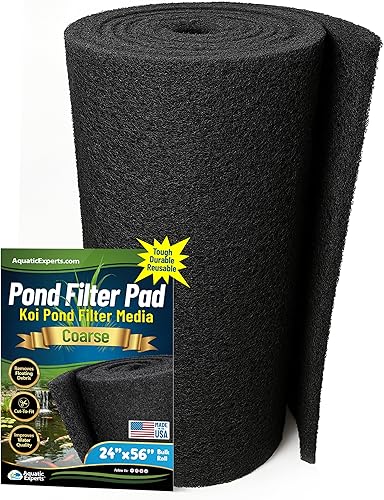 Miniatura 9 de Classic Koi Pond COARSE Cojín de filtro - Bulk roll NEGRO 12 pulgadas por 72 pulgadas por 1 pulgada - Diseño personalizado - Medios de filtración