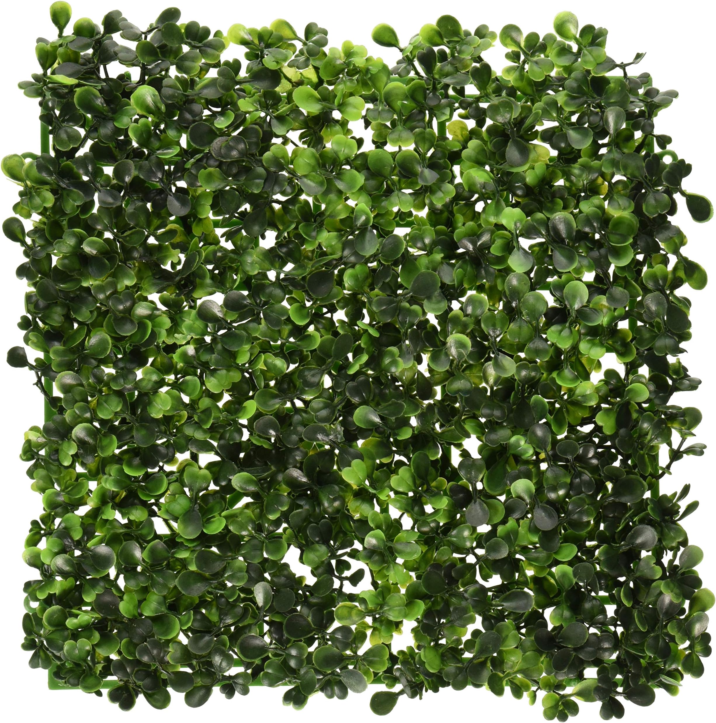 BesameNature Artificial Boxwood Hedge Panels, UV Protected Faux Greenery Mats Suitable for Both Outdoor or Indoor Decoration, 10" L x 10 W" Panels, Pack of 1