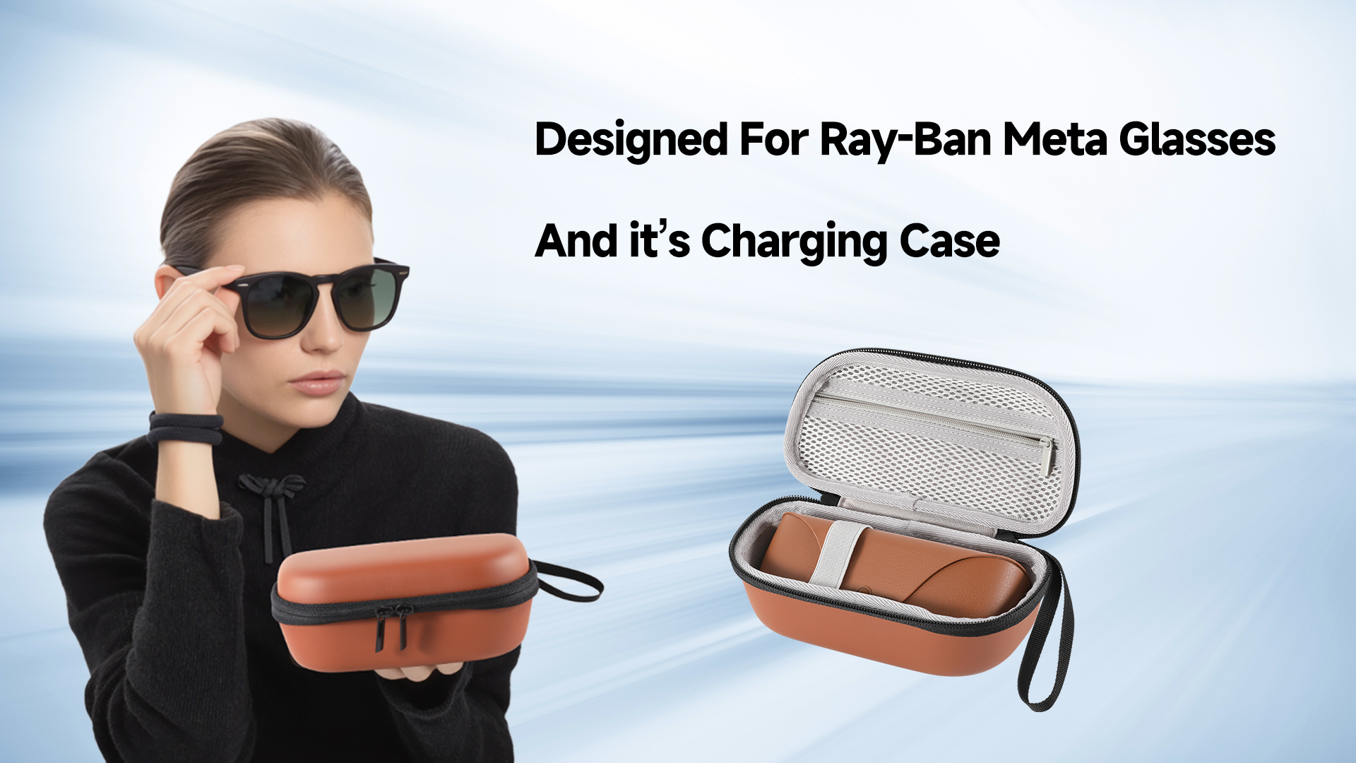 TUZTUALA Hard Glasses Case for Ray-Ban Meta Wayfarer/Skyler 