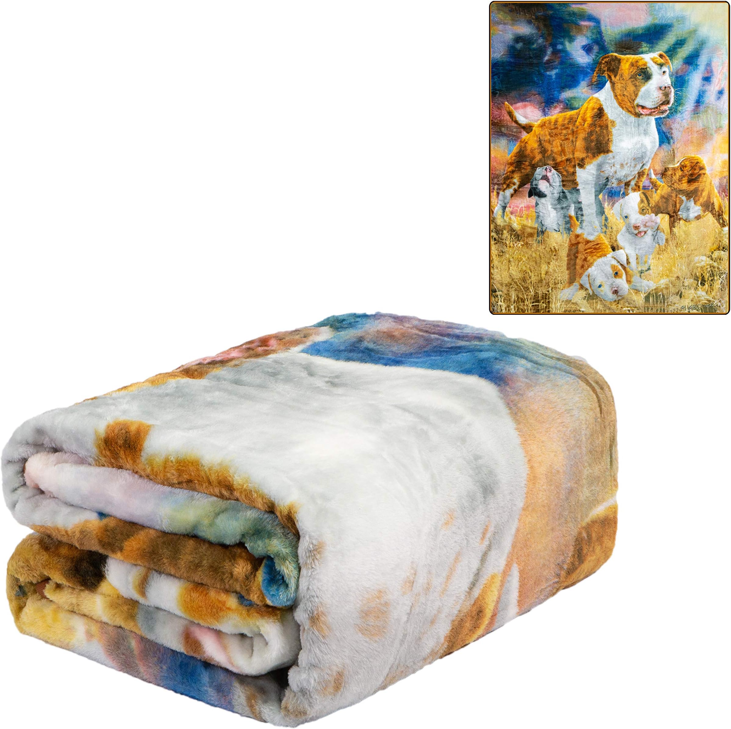 JPI Black Bear Lodge Raschel Blush Queen Size Blanket